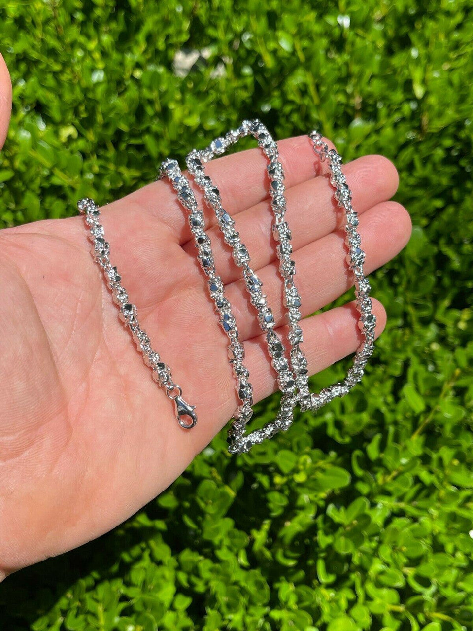 Custom Nugget Chain Necklace - 925 Sterling Silver - 18"-30" - 5mm