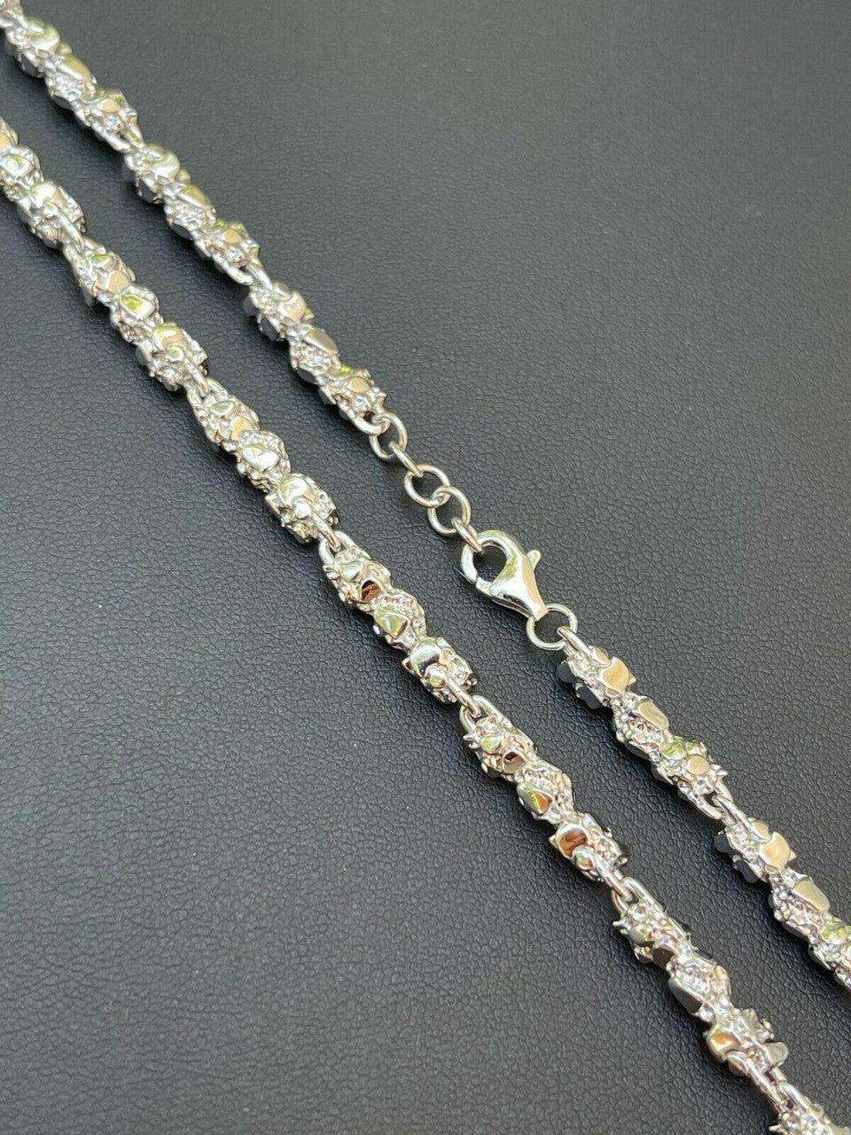 Custom Nugget Chain Necklace - 925 Sterling Silver - 18"-30" - 5mm