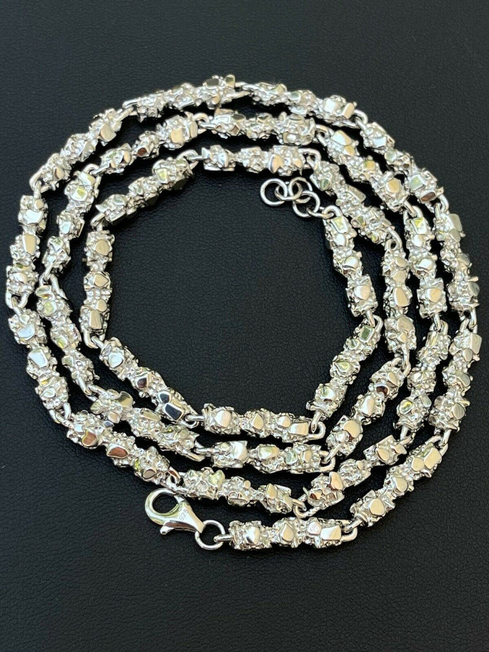 Custom Nugget Chain Necklace - 925 Sterling Silver - 18"-30" - 5mm