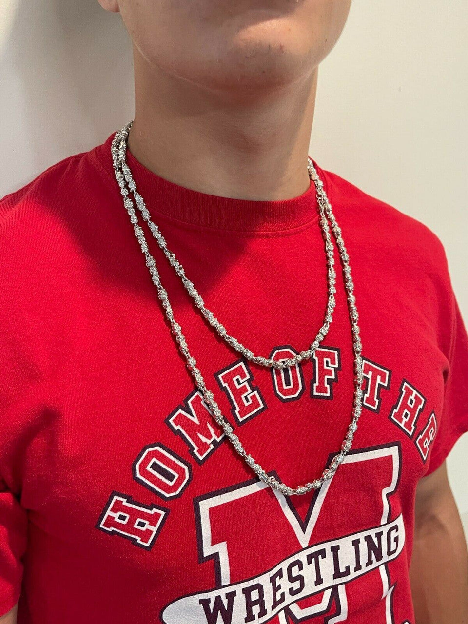 Custom Nugget Chain Necklace - 925 Sterling Silver - 18"-30" - 5mm