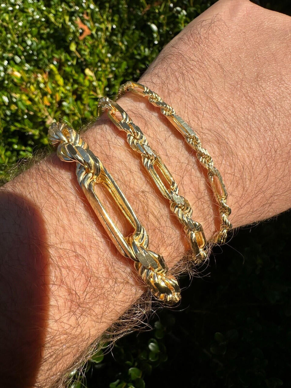 Milano Figarope Chain Necklace Or Bracelet - 14k Gold Vermeil 925 Sterling Silver - 7"-30" - 4mm-10mm