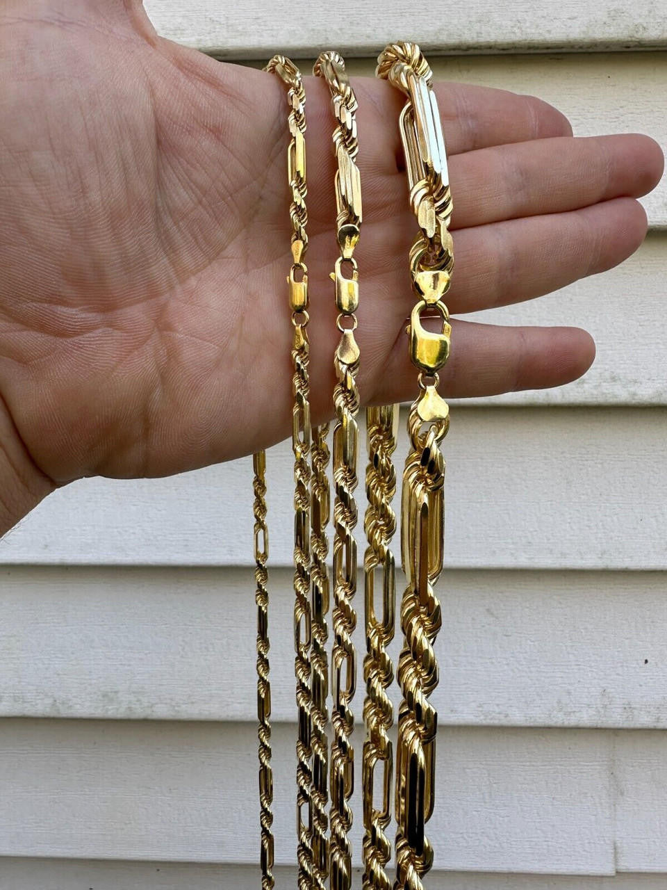 Milano Figarope Chain Necklace Or Bracelet - 14k Gold Vermeil 925 Sterling Silver - 7"-30" - 4mm-10mm