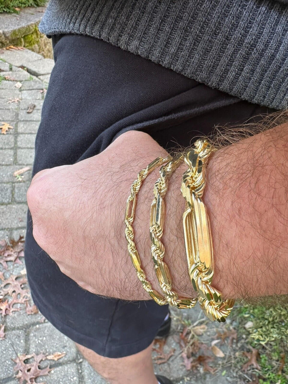 Milano Figarope Chain Necklace Or Bracelet - 14k Gold Vermeil 925 Sterling Silver - 7"-30" - 4mm-10mm