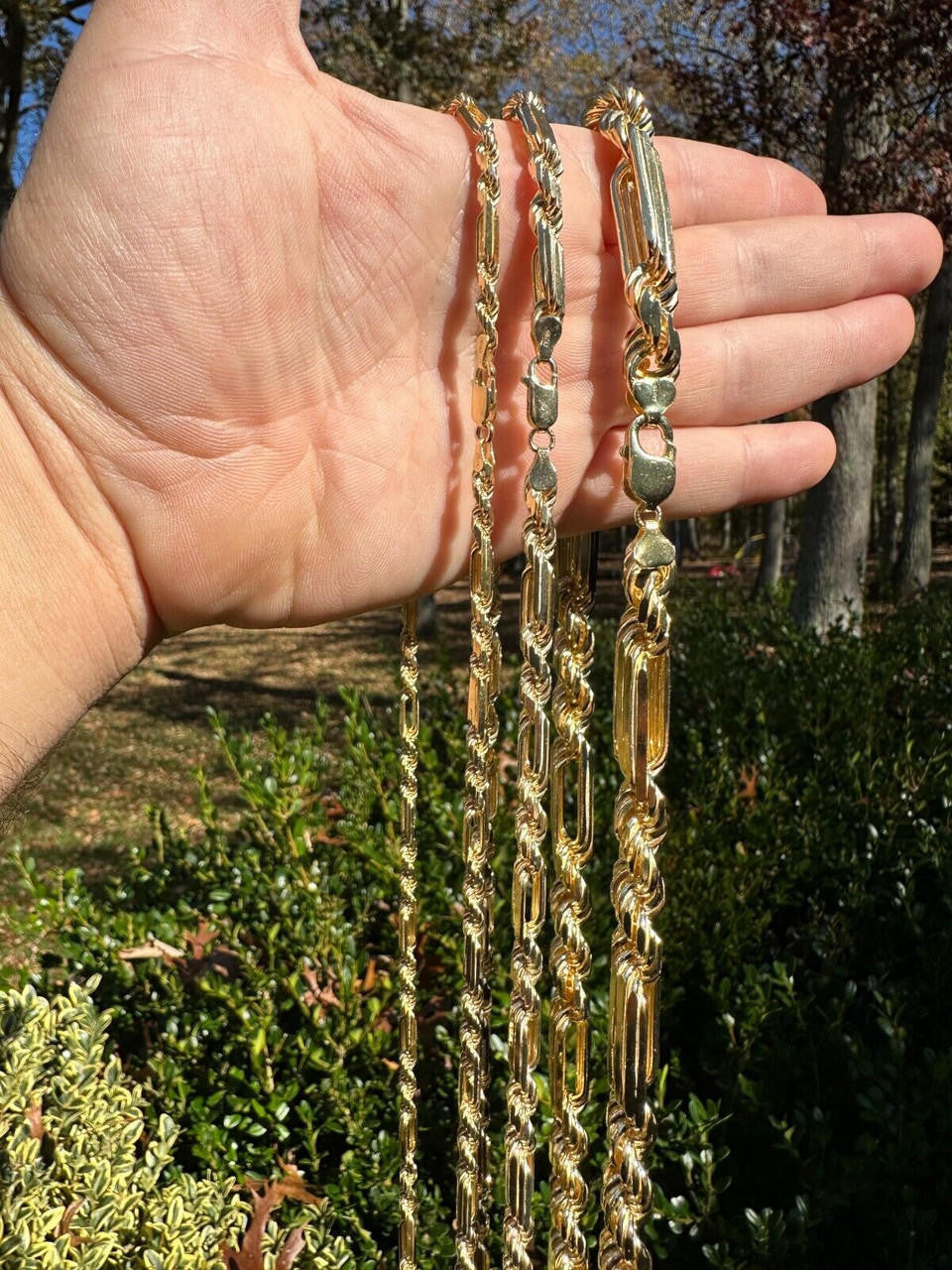 Milano Figarope Chain Necklace Or Bracelet - 14k Gold Vermeil 925 Sterling Silver - 7"-30" - 4mm-10mm