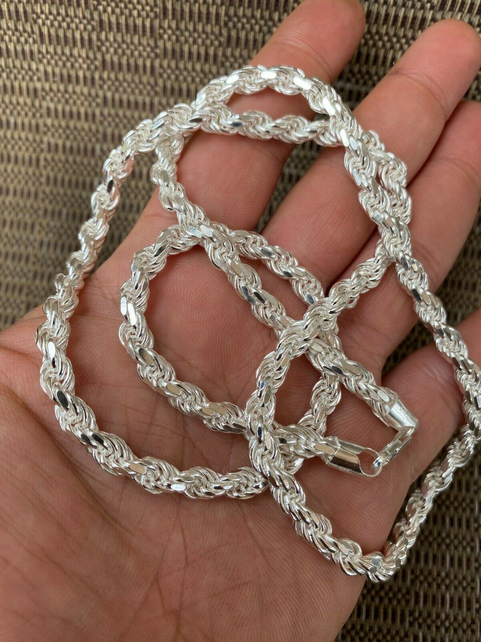#1 Bestseller Rope Chain Necklace - 925 Sterling Silver - 18"-30" - 6mm