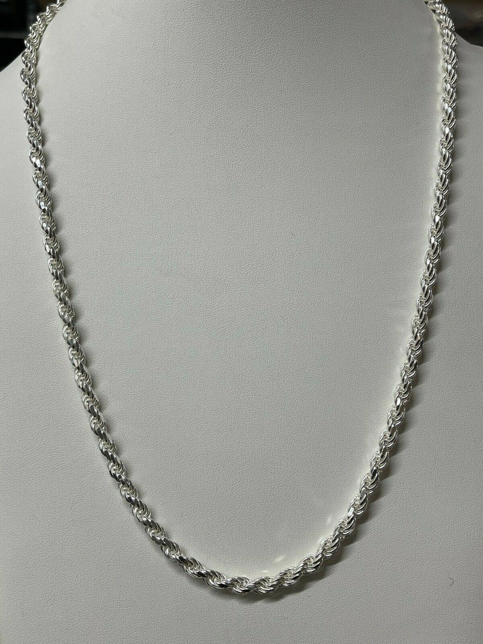 #1 Bestseller Rope Chain Necklace - 925 Sterling Silver - 18"-30" - 6mm