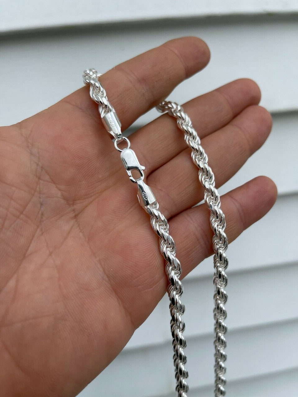 #1 Bestseller Rope Chain Necklace - 925 Sterling Silver - 18"-30" - 6mm
