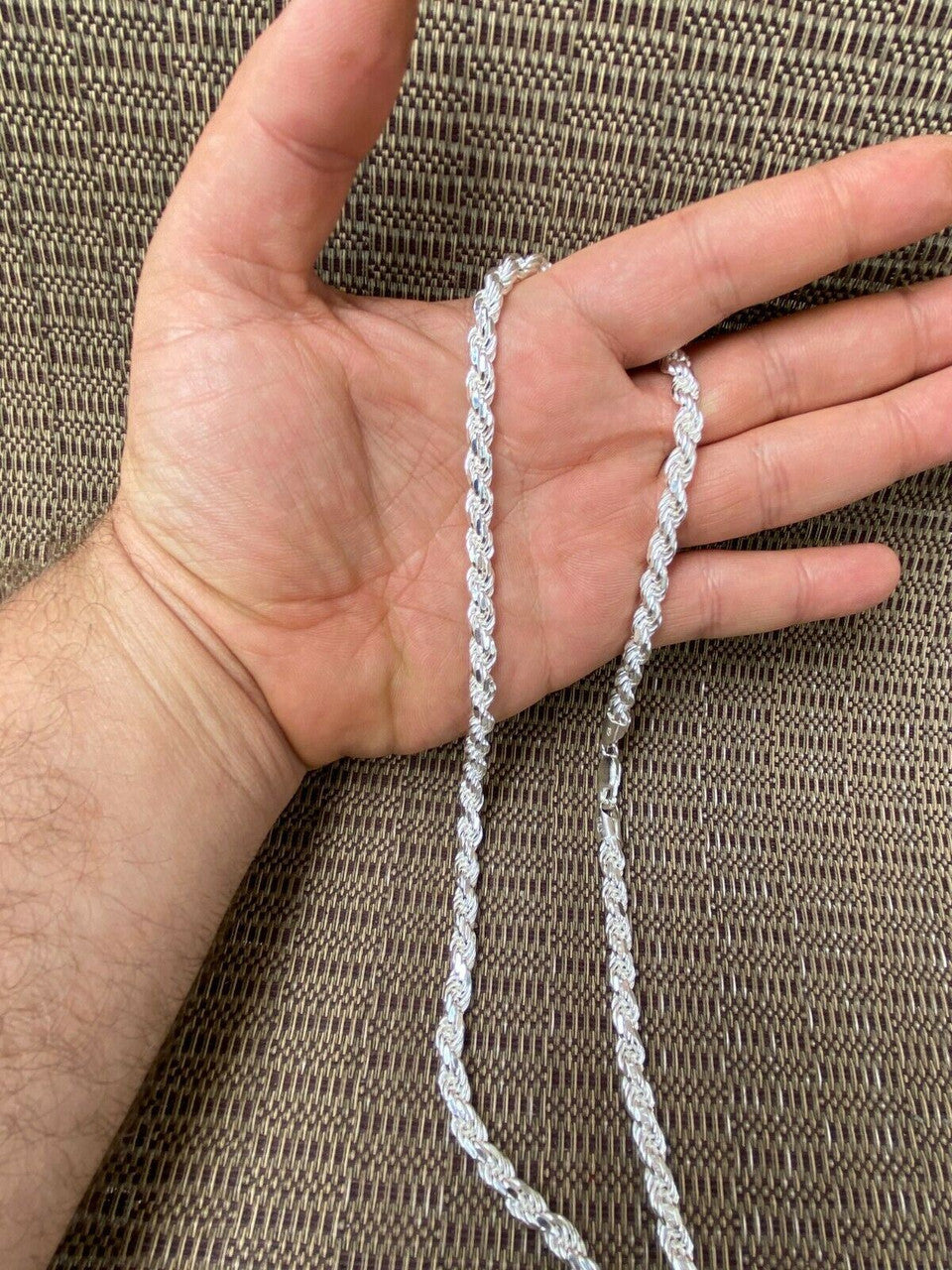 #1 Bestseller Rope Chain Necklace - 925 Sterling Silver - 18"-30" - 6mm