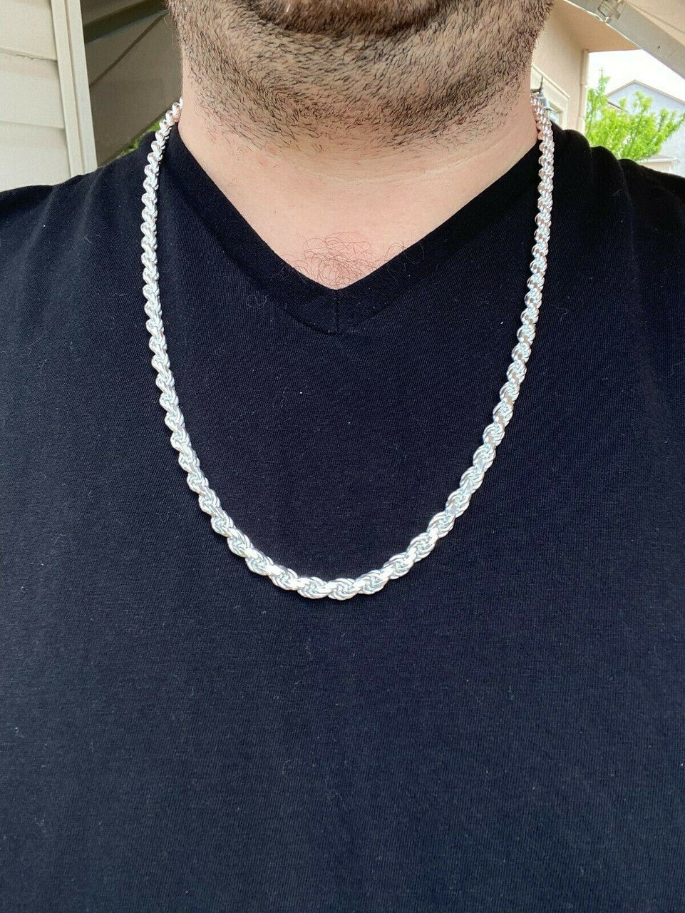 #1 Bestseller Rope Chain Necklace - 925 Sterling Silver - 18"-30" - 6mm