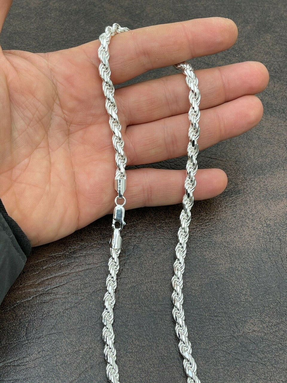 #1 Bestseller Rope Chain Necklace - 925 Sterling Silver - 18"-30" - 6mm
