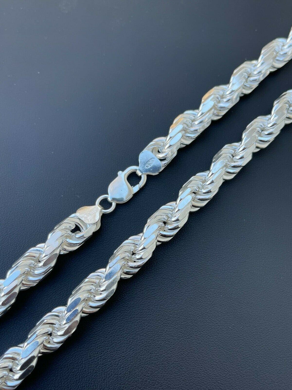 BIG BOSS Rope Chain Necklace - 925 Sterling Silver - 18"-30" - 11mm