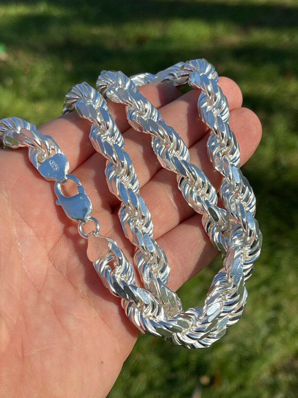BIG BOSS Rope Chain Necklace - 925 Sterling Silver - 18"-30" - 11mm