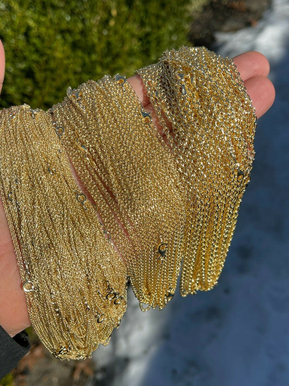 Cable Chain Necklace - 14k Gold Vermeil 925 Sterling Silver - 14"-30" - 1mm-3mm