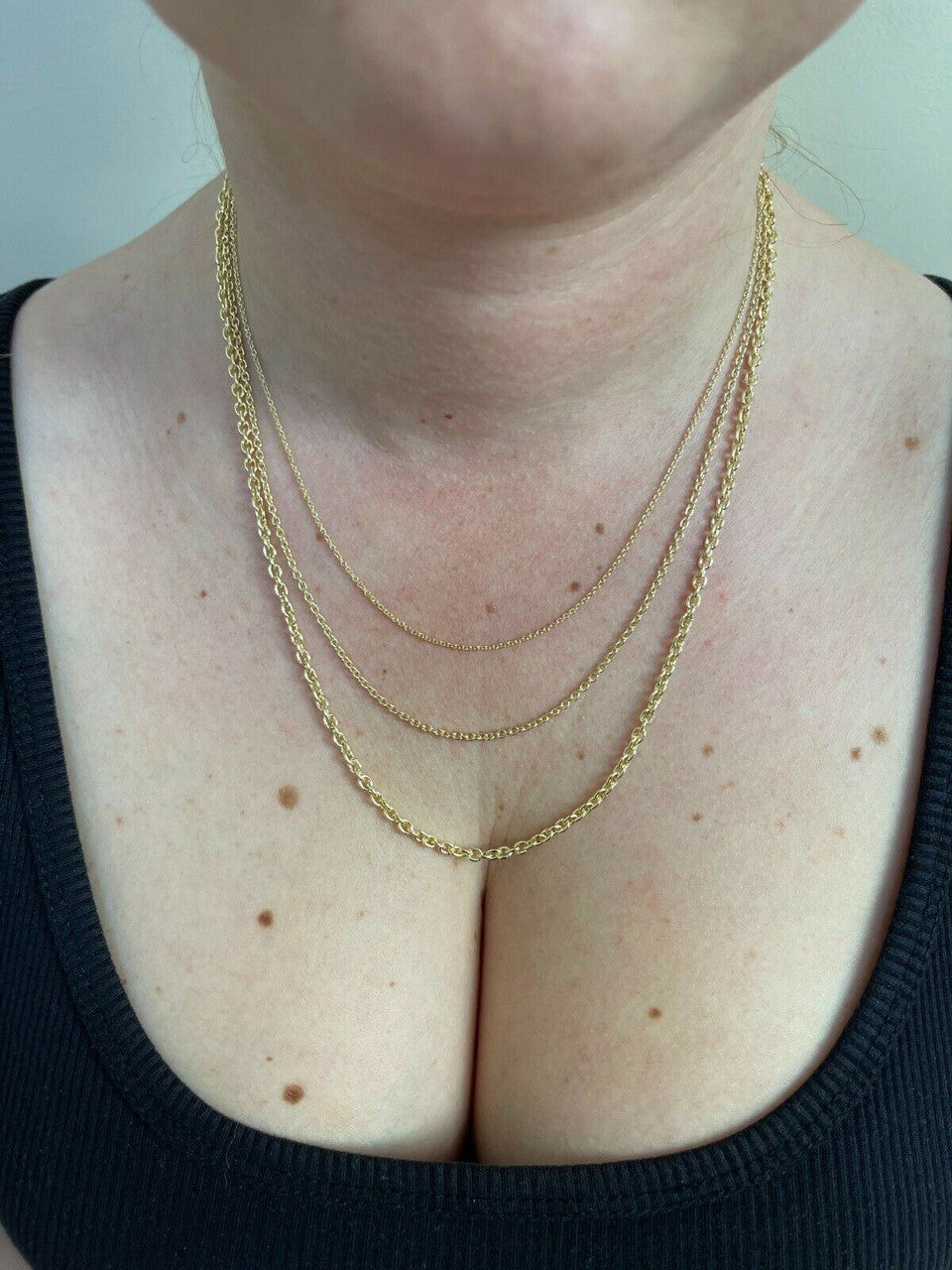 Cable Chain Necklace - 14k Gold Vermeil 925 Sterling Silver - 14"-30" - 1mm-3mm