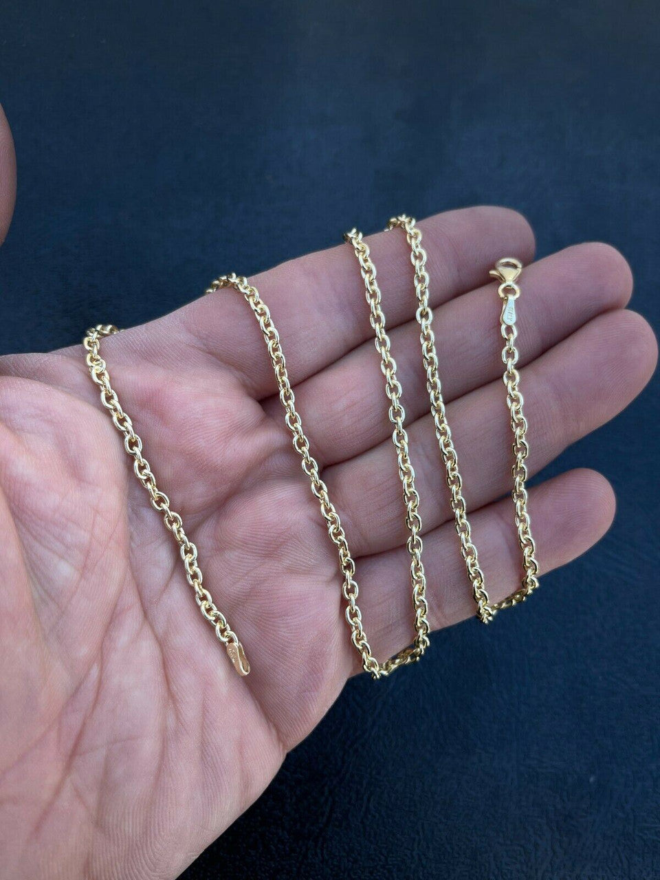 Cable Chain Necklace - 14k Gold Vermeil 925 Sterling Silver - 14"-30" - 1mm-3mm