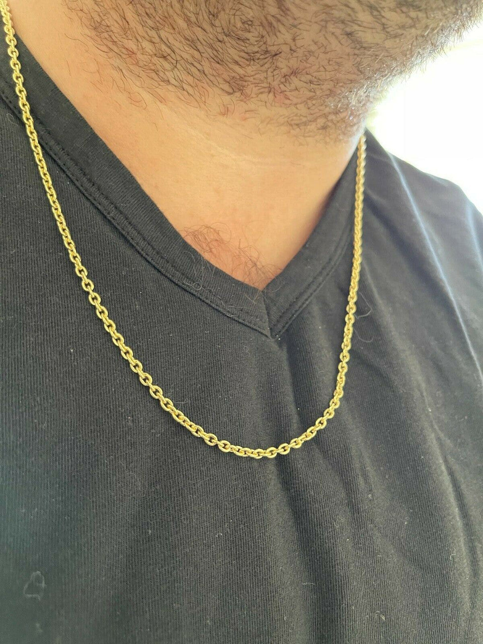 Cable Chain Necklace - 14k Gold Vermeil 925 Sterling Silver - 14"-30" - 1mm-3mm