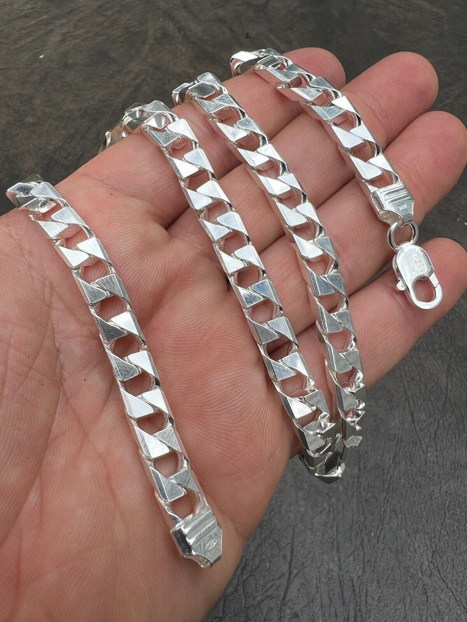 Modern Square Curb Link Chain Necklace Or Bracelet - 925 Sterling Silver - 7"-30" - 4mm-10mm