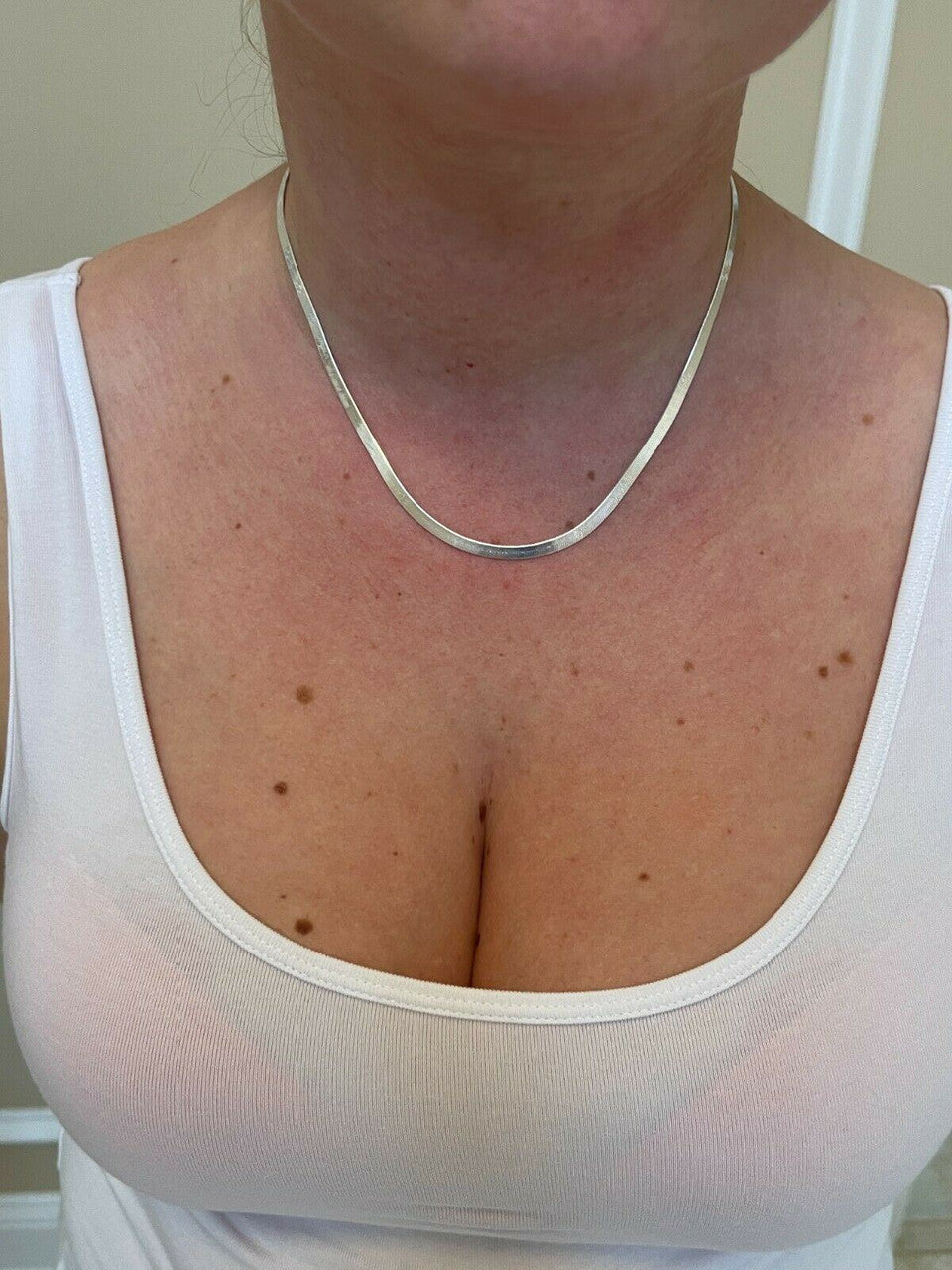 Herringbone Chain Necklace - 925 Sterling Silver - 14"-28" - 3mm-9mm