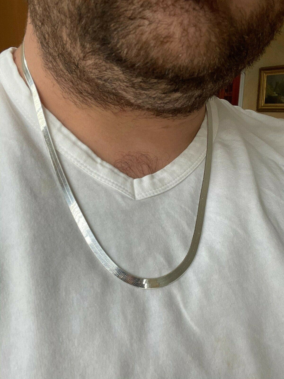 Herringbone Chain Necklace - 925 Sterling Silver - 14"-28" - 3mm-9mm