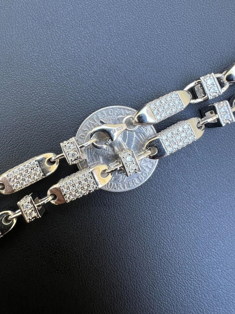 MOISSANITE Bullet Chain Necklace Iced Out - 925 Silver - 5mm - 16"-30"