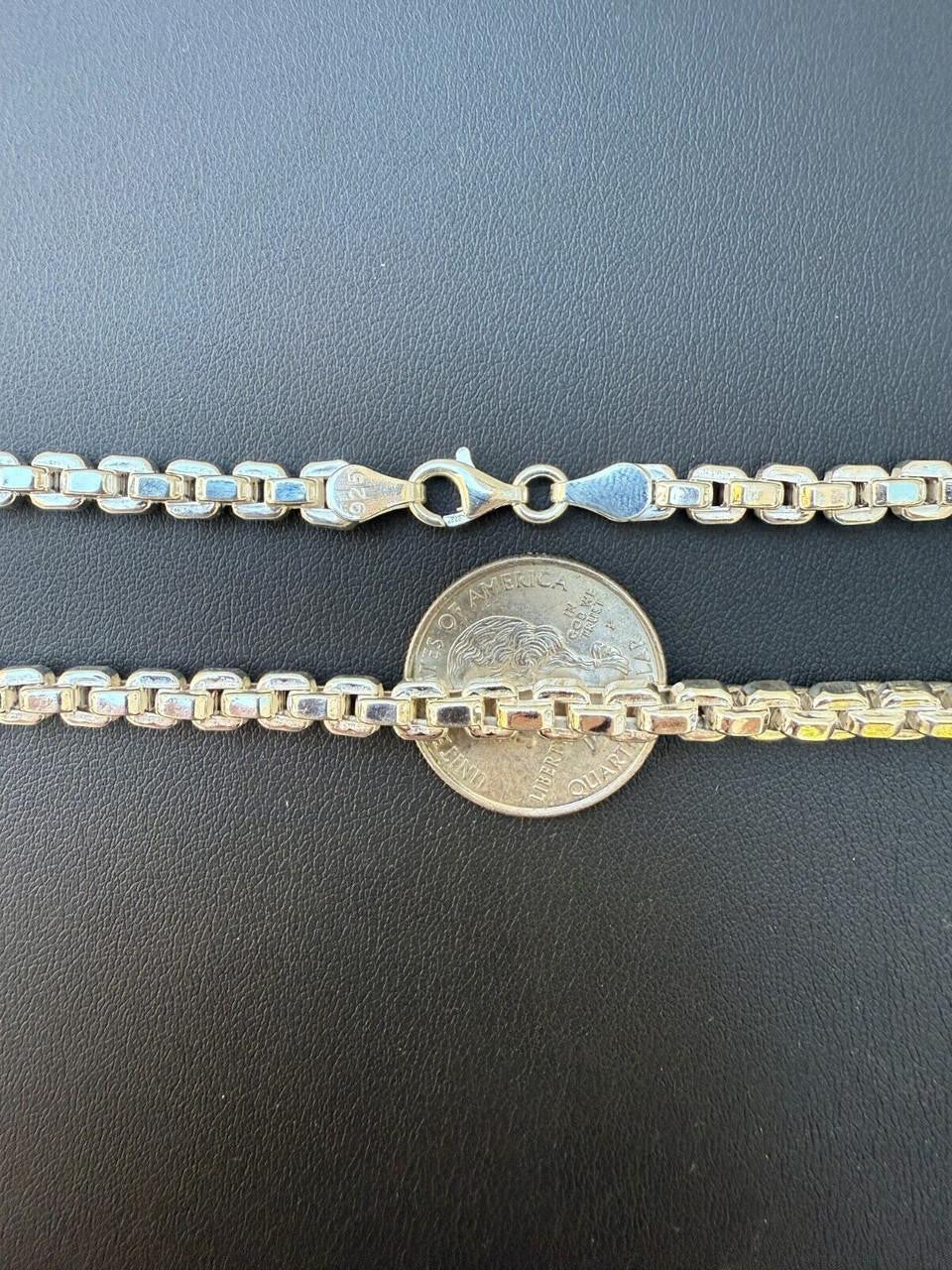 Puffed Rolo Chain Necklace - Hollow 925 Sterling Silver - 16"-28" - 5mm