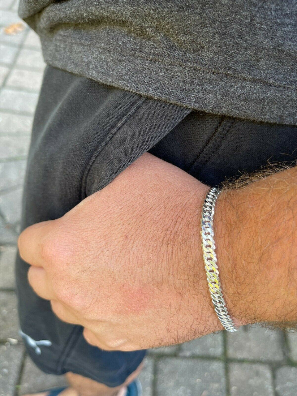 Tight Double Curb Chain Necklace Or Bracelet - 925 Sterling Silver - 7"-30" - 3.5mm-16mm