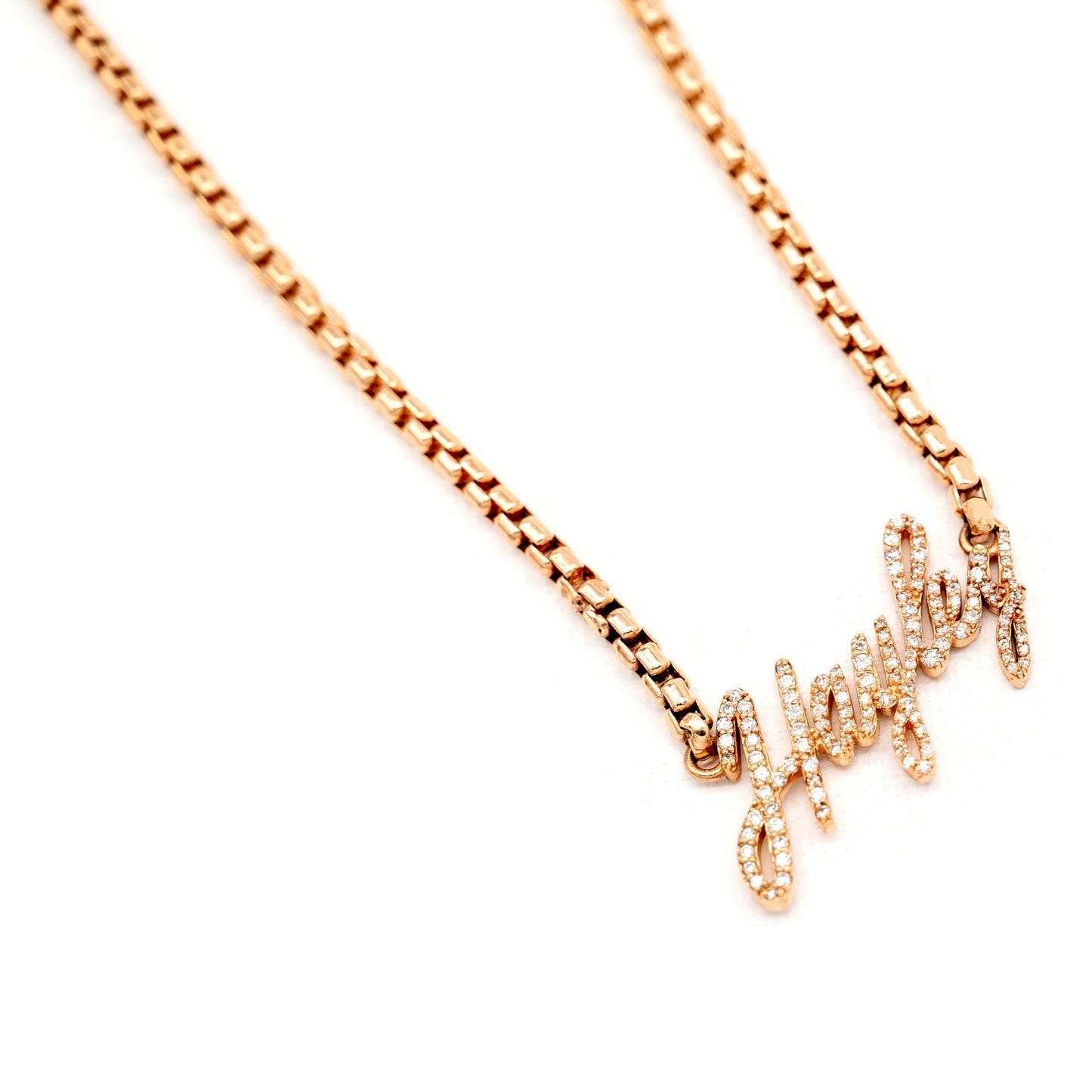 14KT Custom Diamond Name Plate