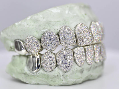 10 ON 10 Capped VVS Moisannite Diamond Grillz