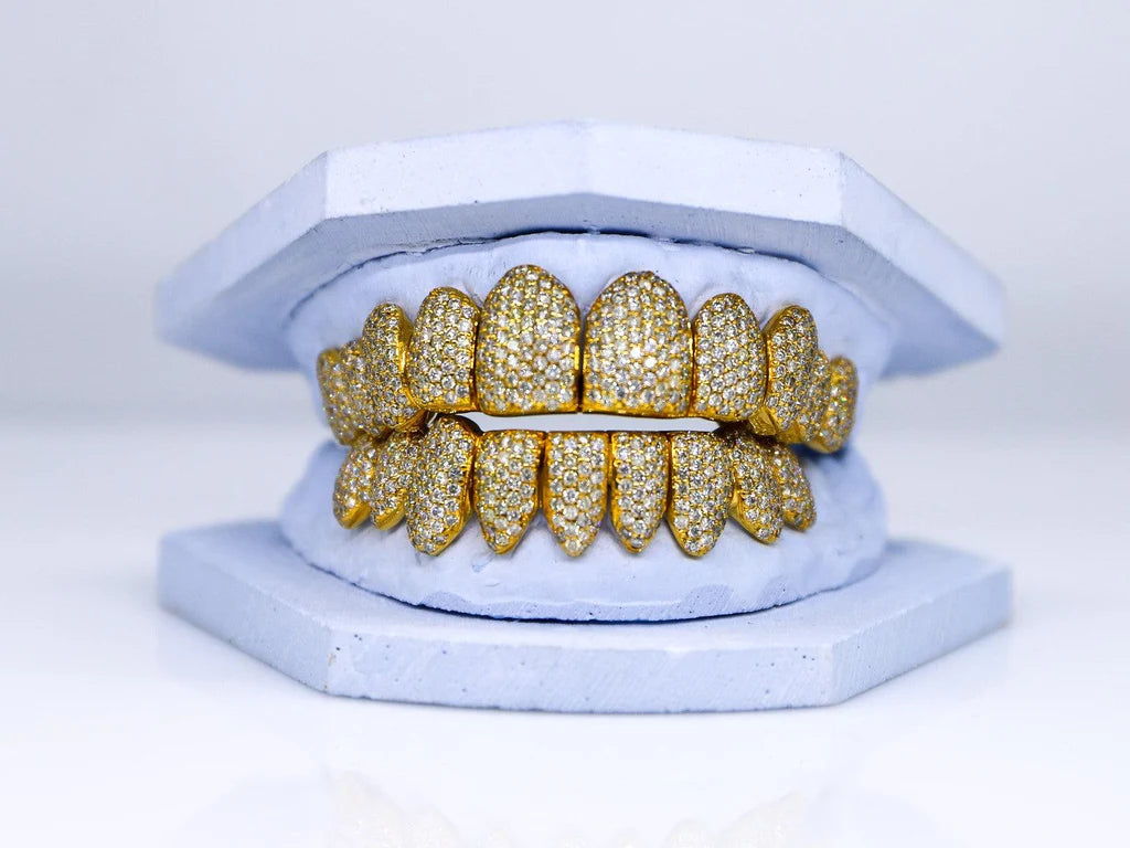 10 ON 10 VVS Moisannite Diamond Grillz