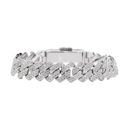 10MM Cuban Bracelet VVS Moissanite Diamonds