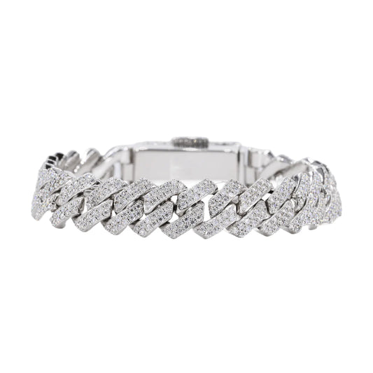 10MM Cuban Bracelet VVS Moissanite Diamonds