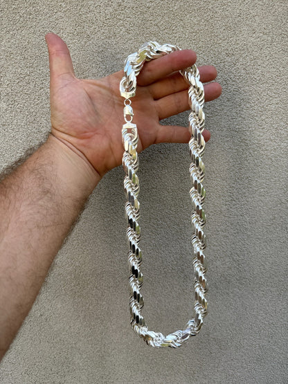 MONSTER Rope Chain Necklace - 925 Sterling Silver - 20"-30" - 16.5mm