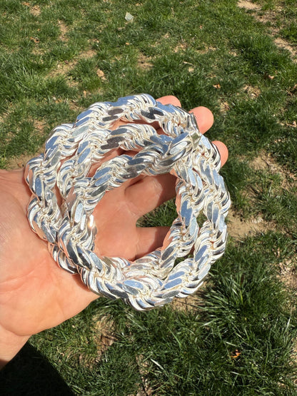 MONSTER Rope Chain Necklace - 925 Sterling Silver - 20"-30" - 16.5mm