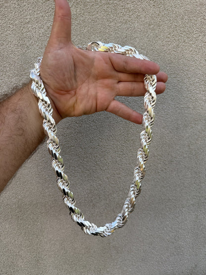 MONSTER Rope Chain Necklace - 925 Sterling Silver - 20"-30" - 16.5mm