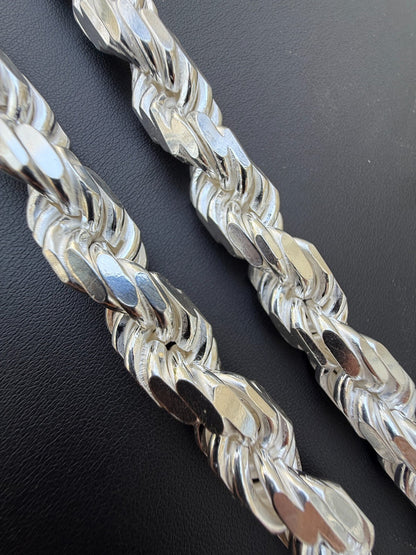 BIGGEST BOSS Rope Chain Necklace - 925 Sterling Silver - 18"-30" - 14.5mm