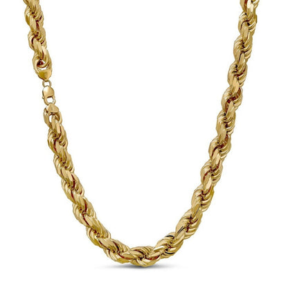 BIGGEST BOSS Rope Chain Necklace - 14k Gold Vermeil 925 Sterling Silver - 18"-30" - 14.5mm