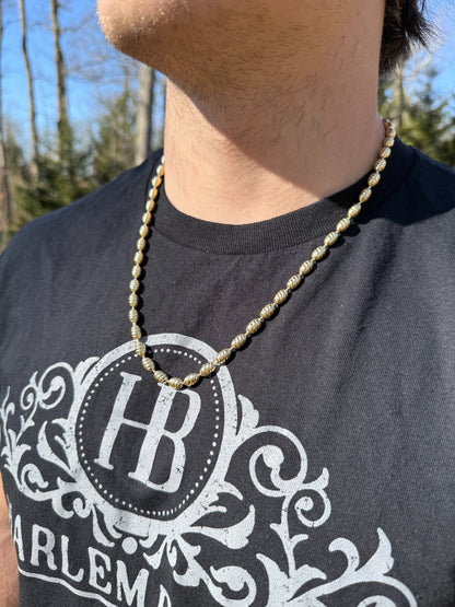 Infinity Rice Link Chain Necklace - 14k Gold Vermeil 925 Sterling Silver - 18"-30" - 6mm