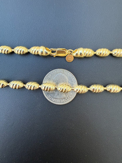 Infinity Rice Link Chain Necklace - 14k Gold Vermeil 925 Sterling Silver - 18"-30" - 6mm