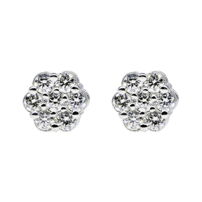 15 Pointer VVS Moissanite Diamond Flower Earrings