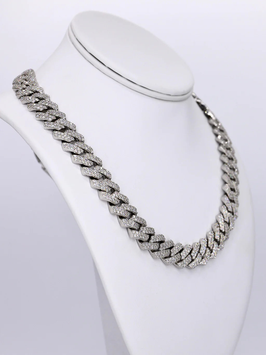 2 Row VVS Moissanite Daimond 14MM 22INCH Cuban