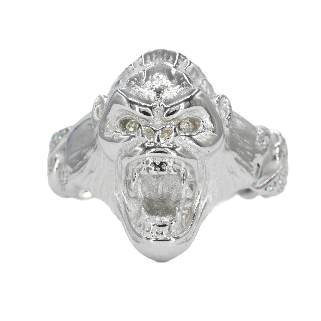 Ape Cuban Vvs Moissanite Diamond Ring