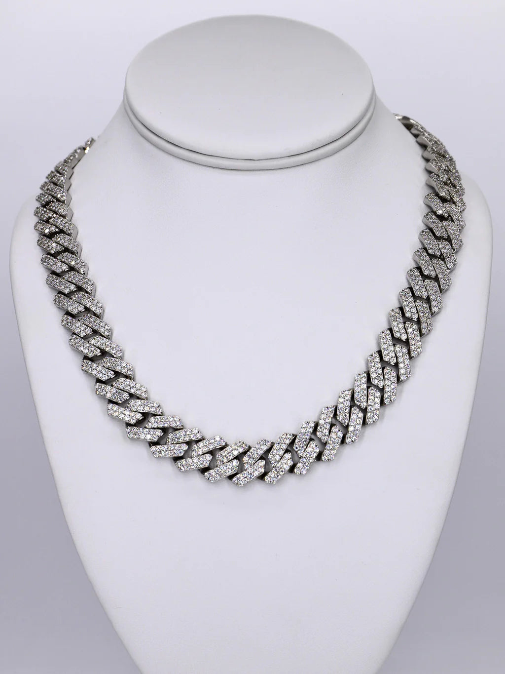 2 Row VVS Moissanite Daimond 14MM 22INCH Cuban