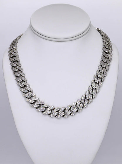 2 Row VVS Moissanite Daimond 14MM 22INCH Cuban