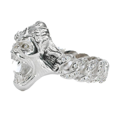 Ape Cuban Vvs Moissanite Diamond Ring