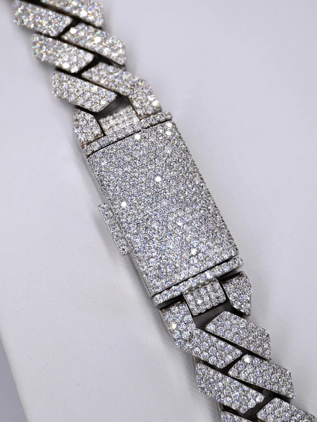 3 Row VVS Moissanite Diamond 18MM 24INCH Cuban