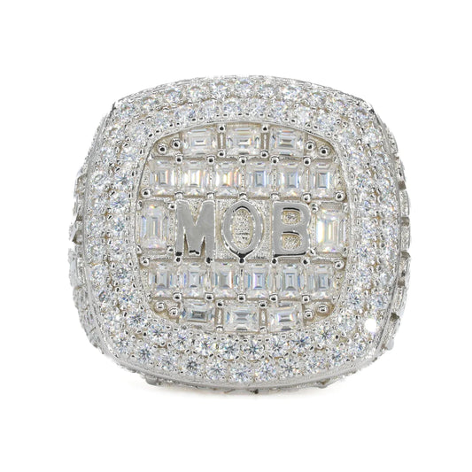 Mob Iced Vvs Moissanite Diamond Ring