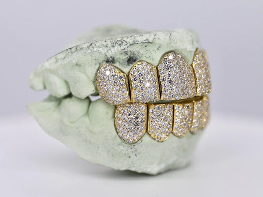 6 ON 6 VVS Moisannite Diamond Grillz