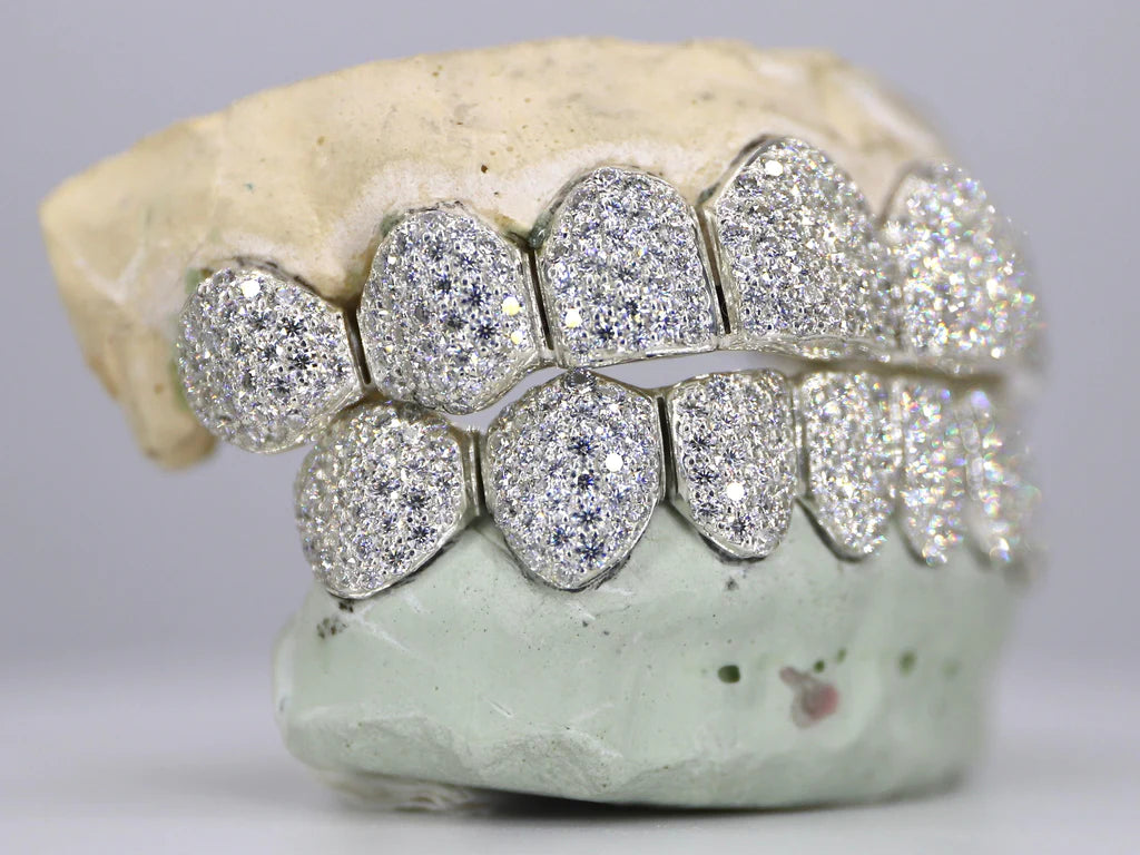 8 ON 8 VVS Moisannite Diamond Grillz