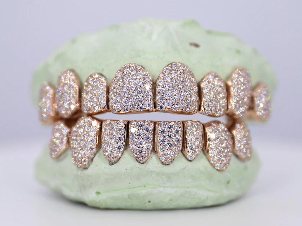 8 ON 8 VVS Moisannite Diamond Grillz