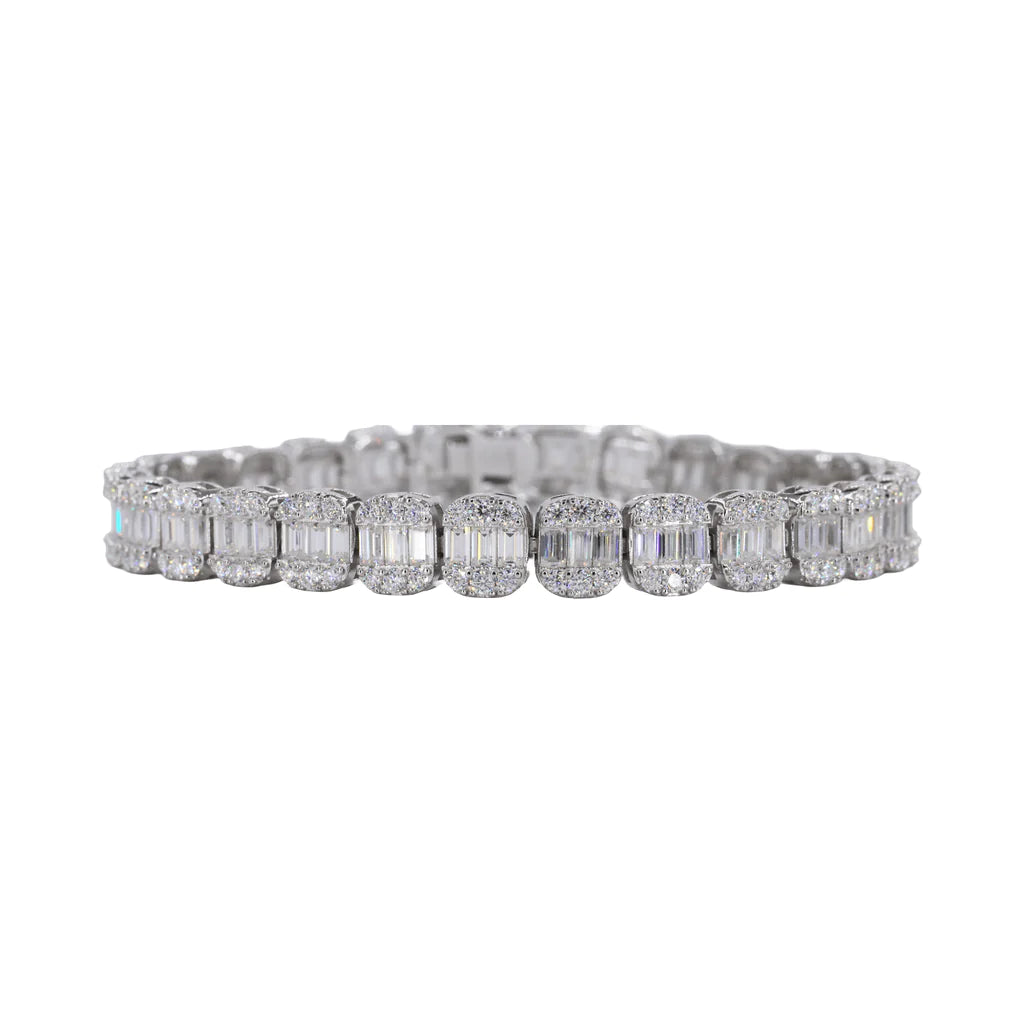 8M Baguette Bracelet VVS Moissanite Diamonds